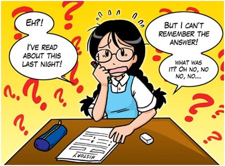 a student anxious due to exam